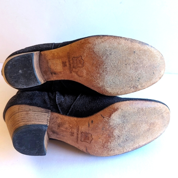 Isabel Marant Booties Suede Leather Wooden Heel Boots US 6 🩷 - Picture 7 of 9